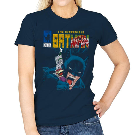 The Incredible Bat - Anytime - Womens T-Shirts RIPT Apparel Small / Navy