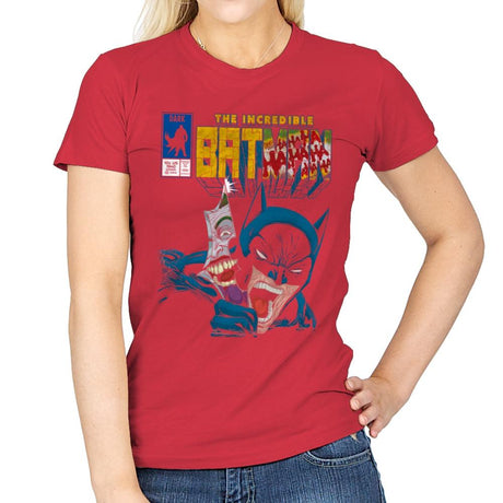 The Incredible Bat - Anytime - Womens T-Shirts RIPT Apparel Small / Red