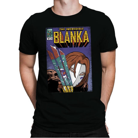 The Incredible Blanka! - Mens Premium T-Shirts RIPT Apparel Small / Black