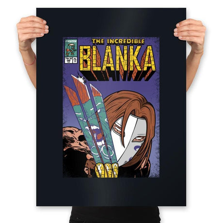 The Incredible Blanka! - Prints Posters RIPT Apparel 18x24 / Black