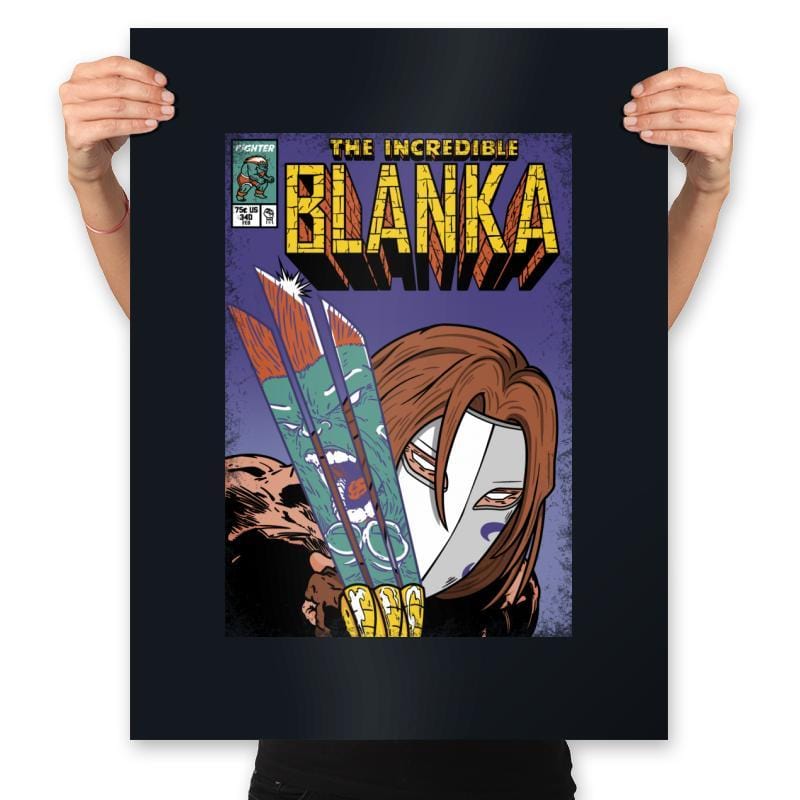 The Incredible Blanka! - Prints Posters RIPT Apparel 18x24 / Black