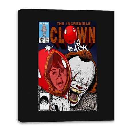 The Incredible Clown - Canvas Wraps Canvas Wraps RIPT Apparel 16x20 / Black