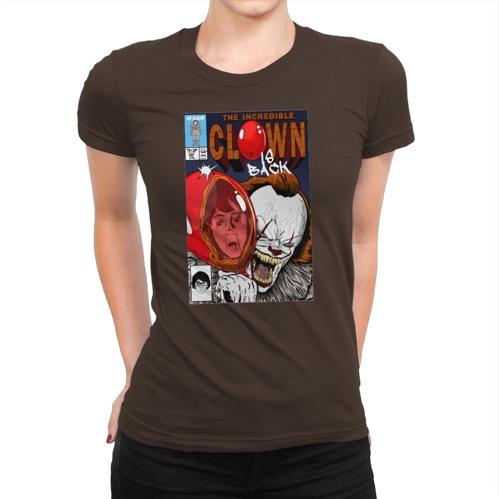 The Incredible Clown - Womens Premium T-Shirts RIPT Apparel Small / Dark Chocolate