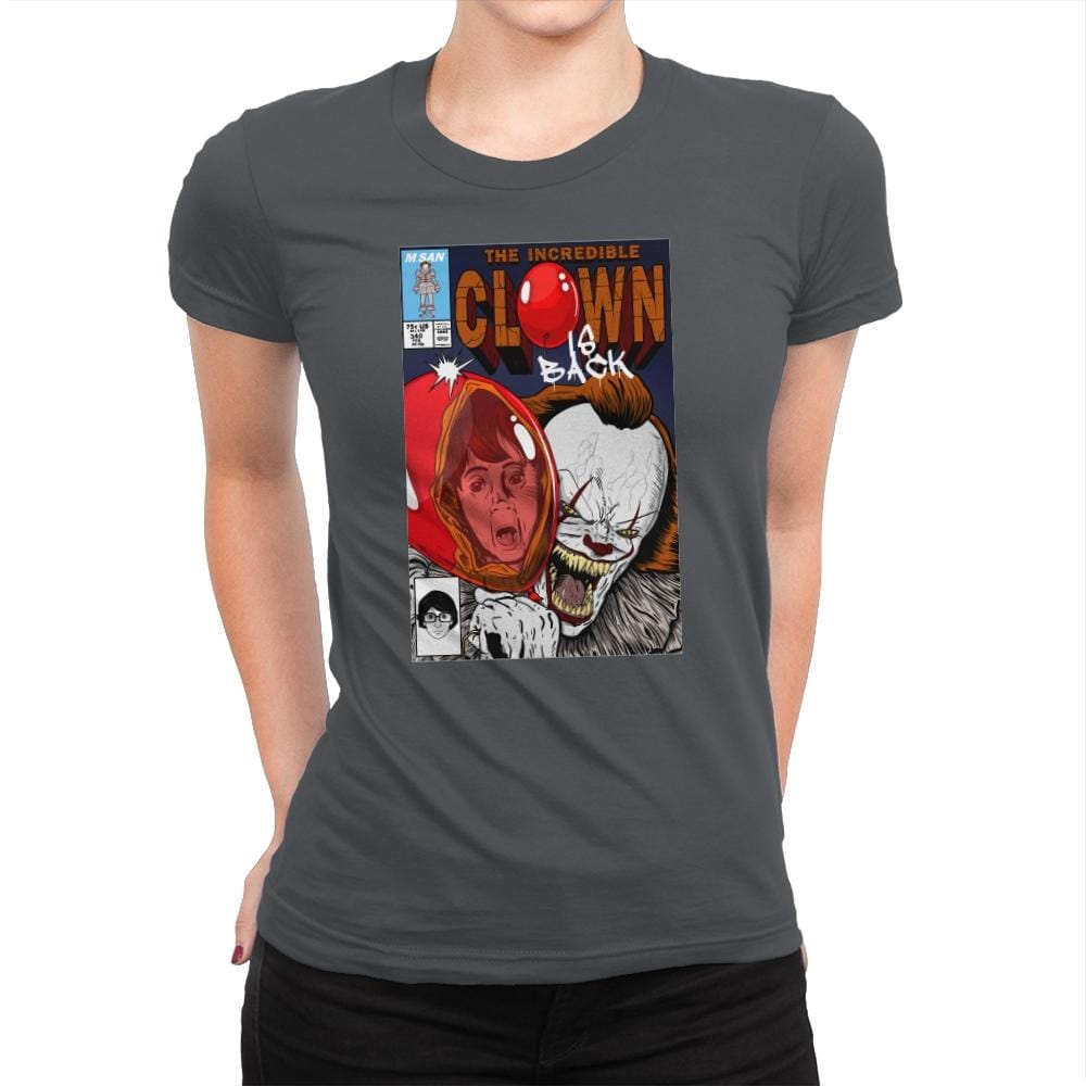 The Incredible Clown - Womens Premium T-Shirts RIPT Apparel Small / Heavy Metal