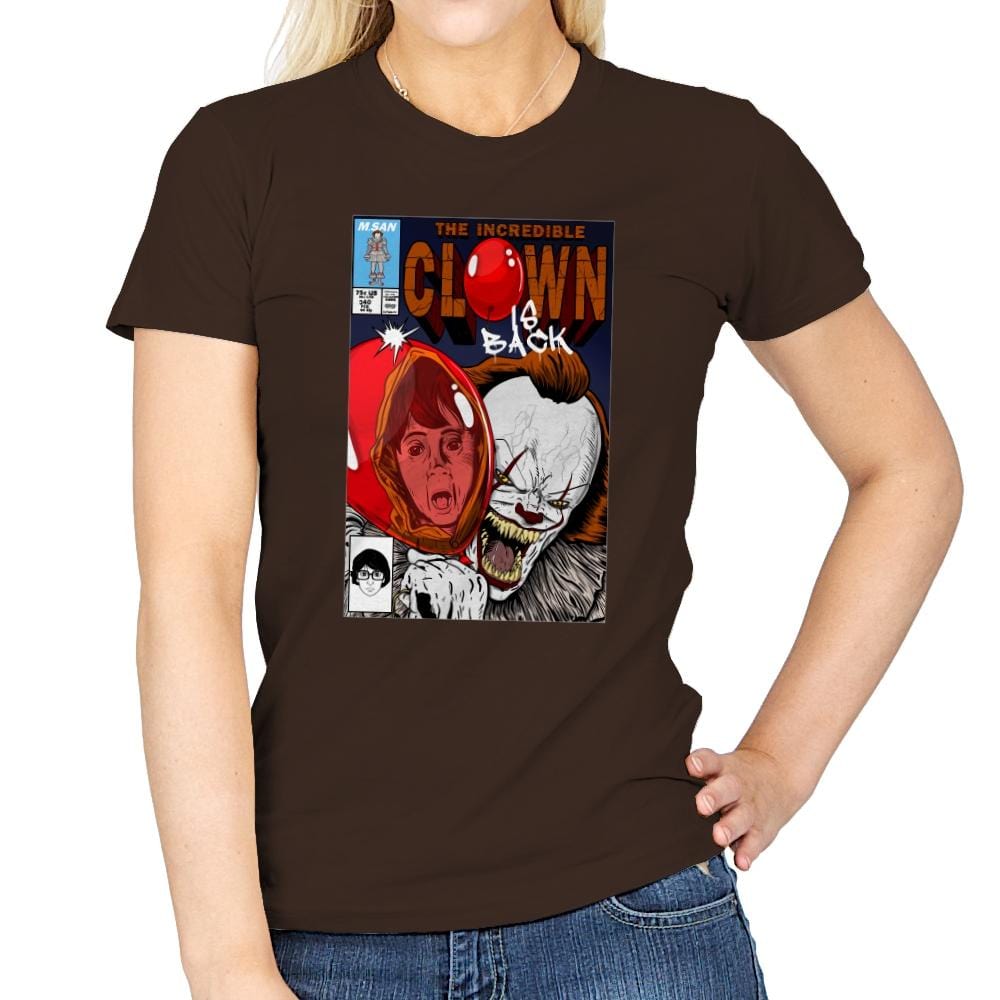 The Incredible Clown - Womens T-Shirts RIPT Apparel Small / Dark Chocolate