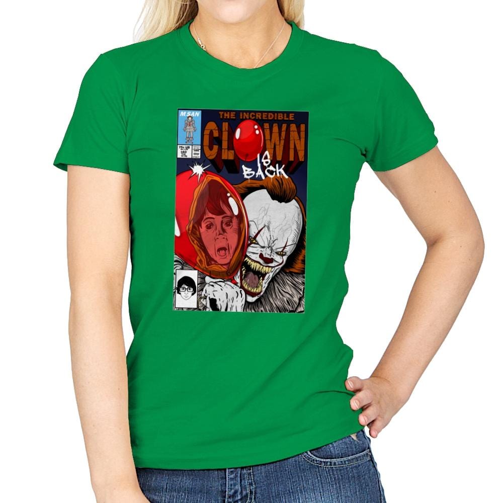 The Incredible Clown - Womens T-Shirts RIPT Apparel Small / Irish Green