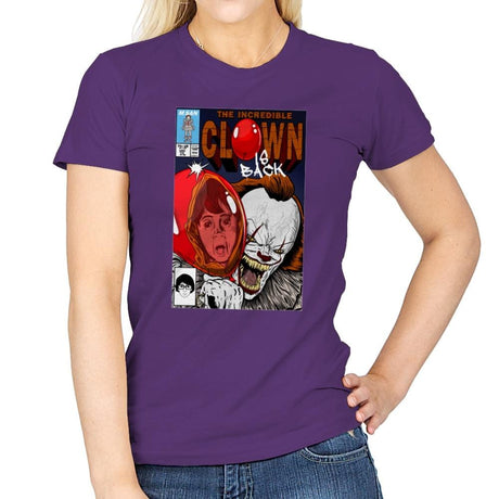 The Incredible Clown - Womens T-Shirts RIPT Apparel Small / Purple