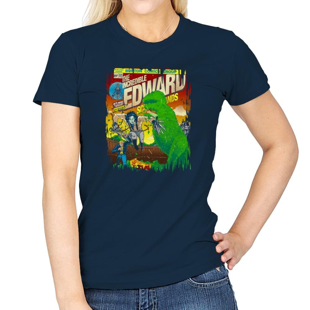 The Incredible Edward Exclusive - Womens T-Shirts RIPT Apparel Small / Navy