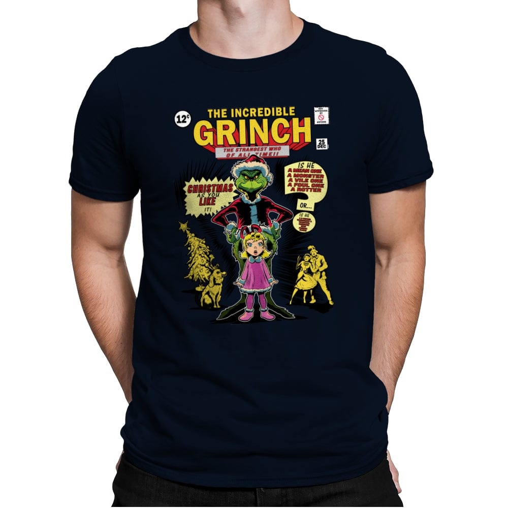 The Incredible Grinch - Mens Premium T-Shirts RIPT Apparel Small / Midnight Navy
