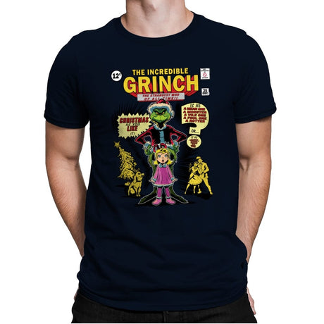 The Incredible Grinch - Mens Premium T-Shirts RIPT Apparel Small / Midnight Navy