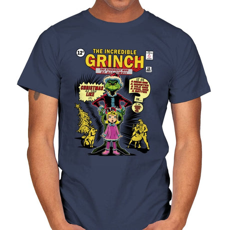 The Incredible Grinch - Mens T-Shirts RIPT Apparel Small / Navy