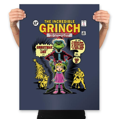 The Incredible Grinch - Prints Posters RIPT Apparel 18x24 / Navy