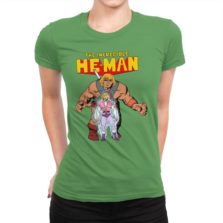 The Incredible Heman - Womens Premium T-Shirts RIPT Apparel Small / Kelly