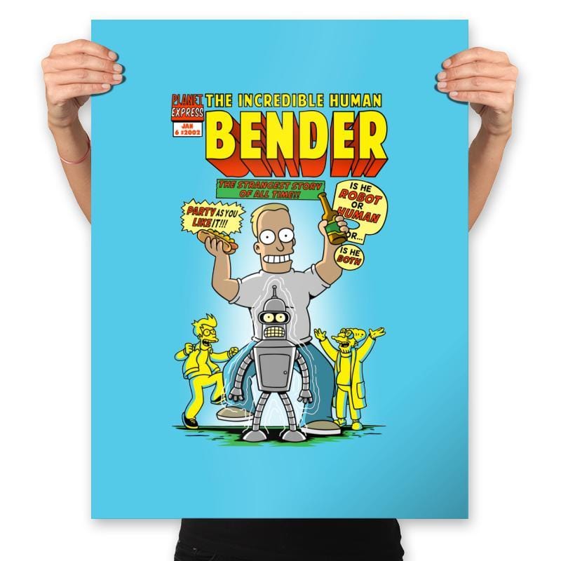 The Incredible Human - Prints Posters RIPT Apparel 18x24 / Aqua