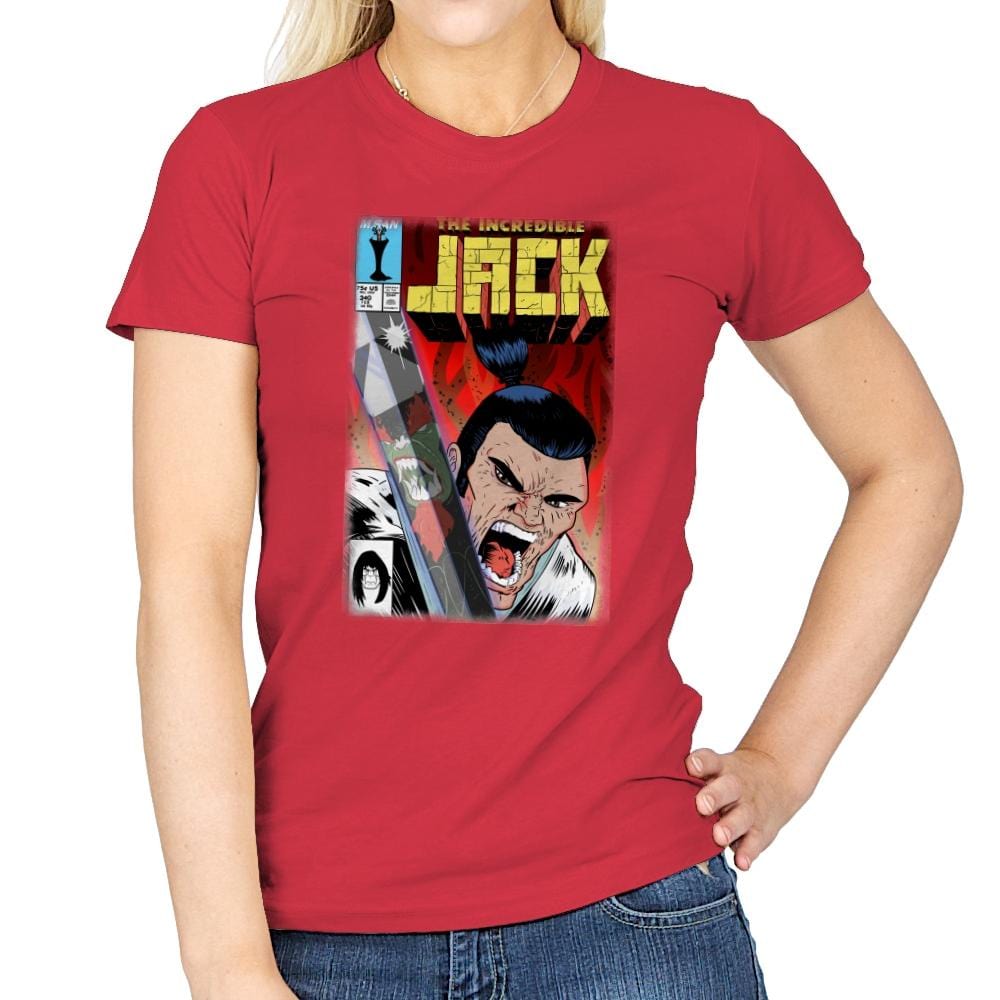 The Incredible Jack - Womens T-Shirts RIPT Apparel Small / Red