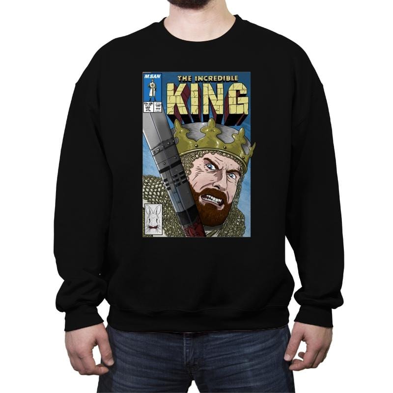 The Incredible King - Crew Neck Sweatshirt Crew Neck Sweatshirt RIPT Apparel Small / Black