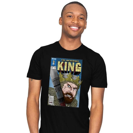 The Incredible King - Mens T-Shirts RIPT Apparel Small / Black