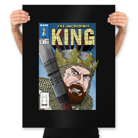 The Incredible King - Prints Posters RIPT Apparel 18x24 / Black