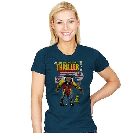 The Incredible Thriller - Womens T-Shirts RIPT Apparel Small / Indigo