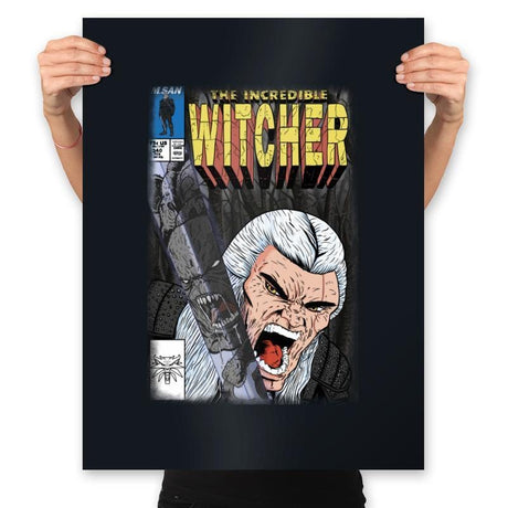 The Incredible Witcher - Prints Posters RIPT Apparel 18x24 / Black