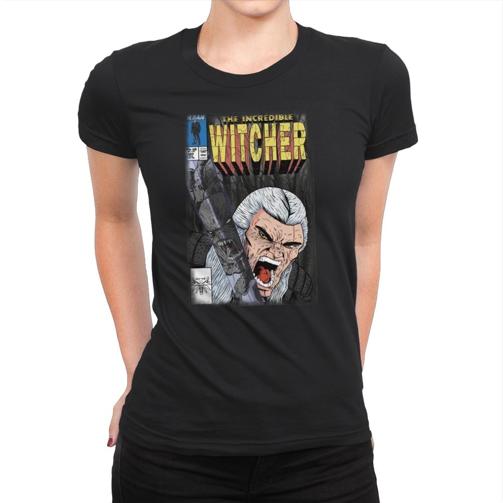 The Incredible Witcher - Womens Premium T-Shirts RIPT Apparel Small / Black