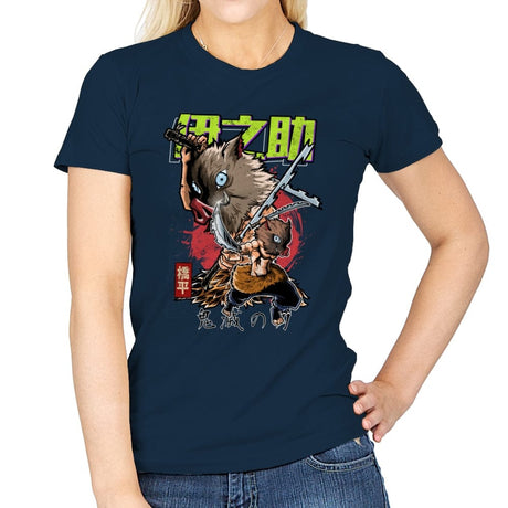 The Inosuke Blades - Womens T-Shirts RIPT Apparel Small / Navy