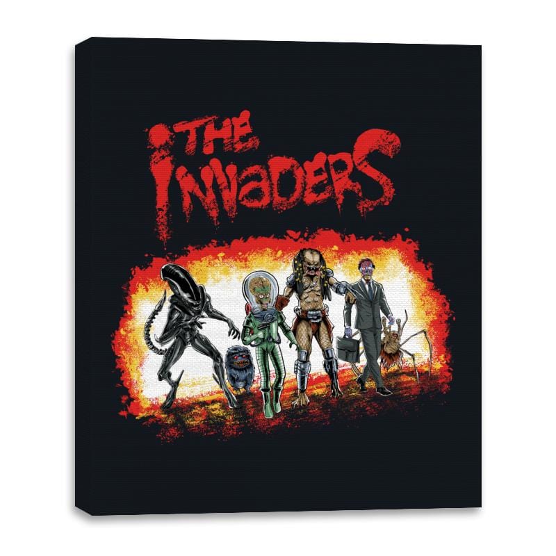 The Invaders - Canvas Wraps Canvas Wraps RIPT Apparel 16x20 / Black
