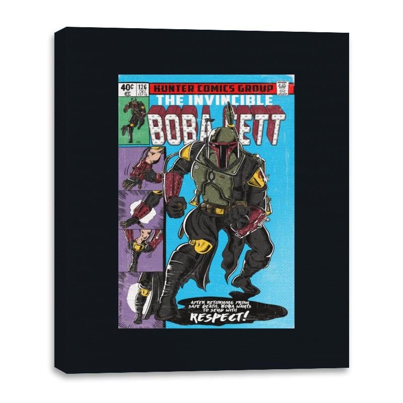 The Invincible Bounty Hunter - Canvas Wraps Canvas Wraps RIPT Apparel 16x20 / Black