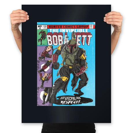 The Invincible Bounty Hunter - Prints Posters RIPT Apparel 18x24 / Black