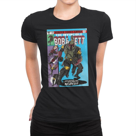The Invincible Bounty Hunter - Womens Premium T-Shirts RIPT Apparel Small / Black