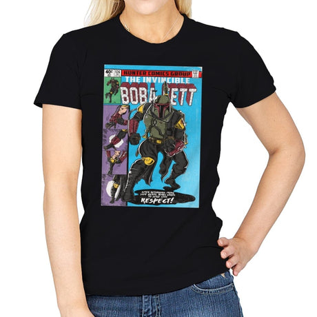 The Invincible Bounty Hunter - Womens T-Shirts RIPT Apparel Small / Black