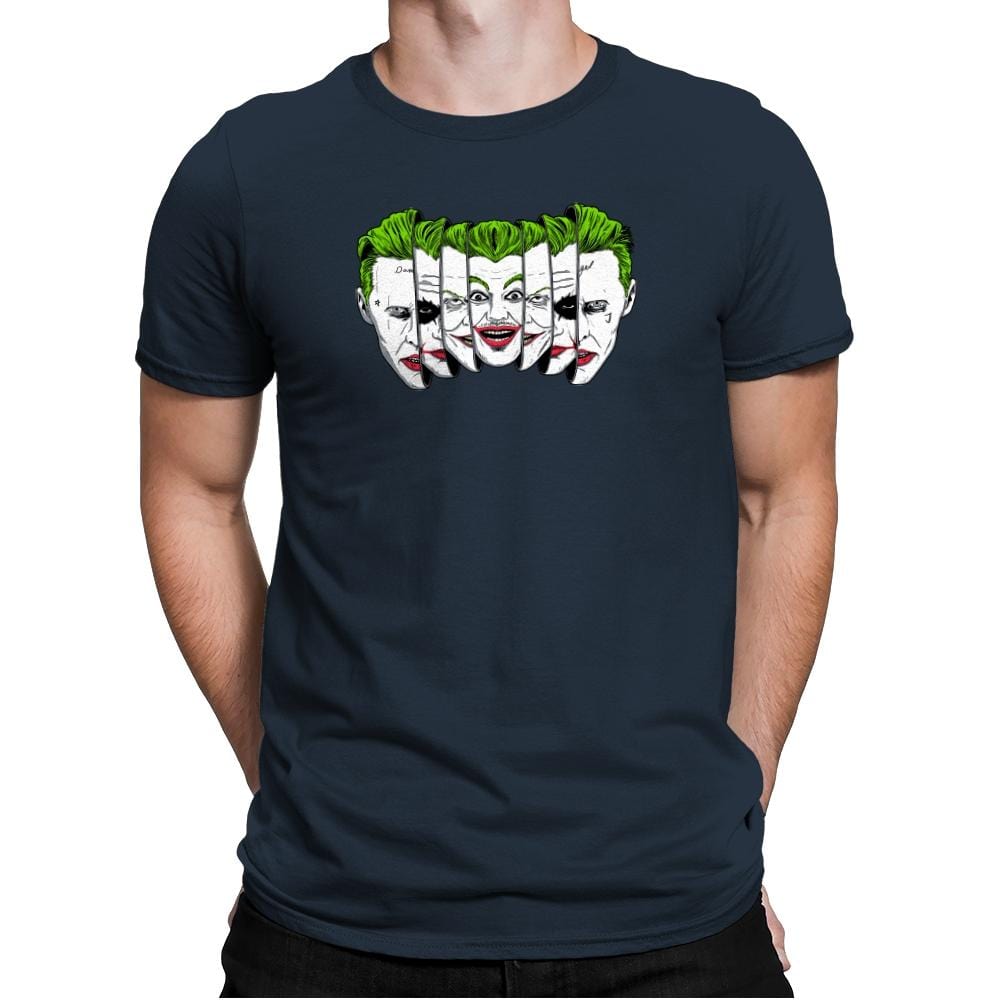 The Joke Has Many Faces Exclusive - Mens Premium T-Shirts RIPT Apparel Small / Indigo