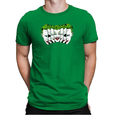 The Joke Has Many Faces Exclusive - Mens Premium T-Shirts RIPT Apparel Small / Kelly Green