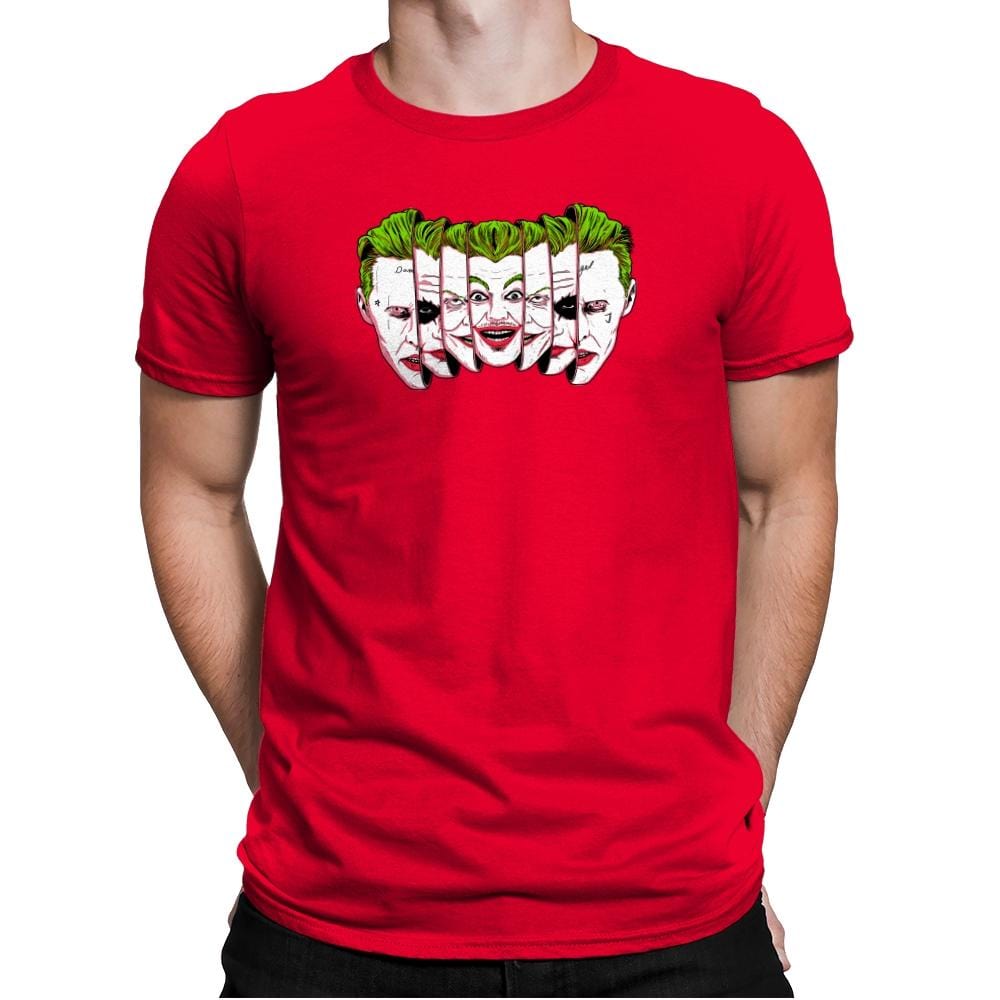 The Joke Has Many Faces Exclusive - Mens Premium T-Shirts RIPT Apparel Small / Red