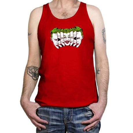 The Joke Has Many Faces Exclusive - Tanktop Tanktop RIPT Apparel X-Small / Red