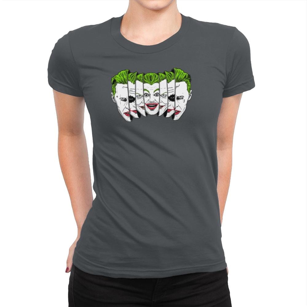 The Joke Has Many Faces Exclusive - Womens Premium T-Shirts RIPT Apparel Small / Heavy Metal