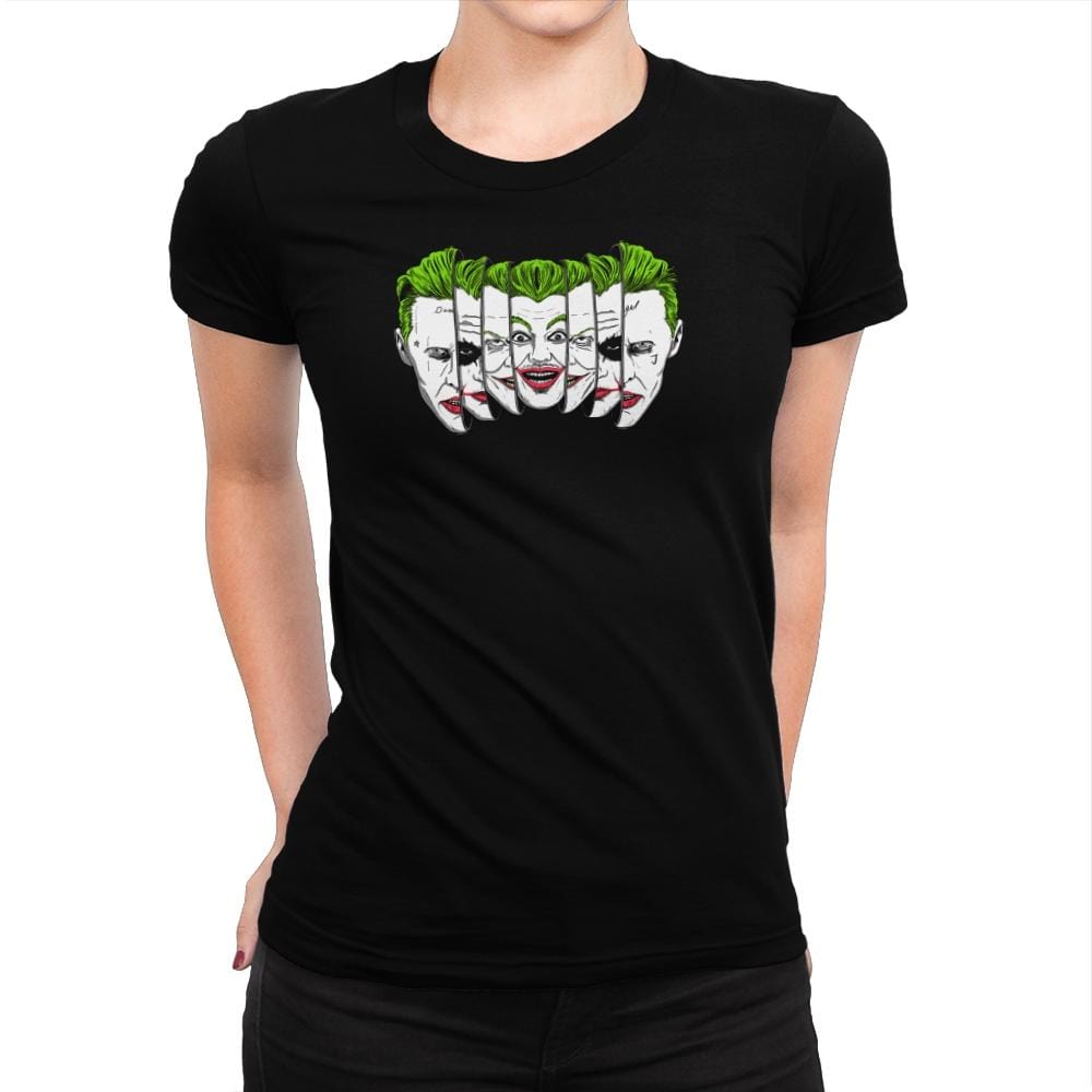 The Joke Has Many Faces Exclusive - Womens Premium T-Shirts RIPT Apparel Small / Indigo