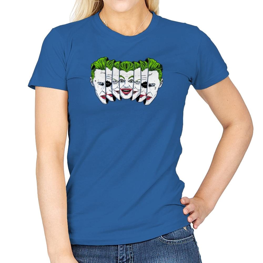 The Joke Has Many Faces Exclusive - Womens T-Shirts RIPT Apparel Small / Royal