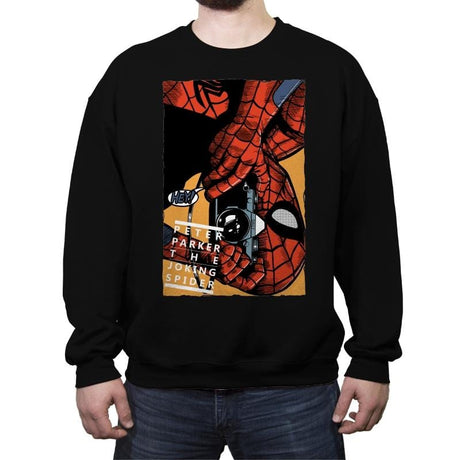 The Joking Spider - Crew Neck Sweatshirt Crew Neck Sweatshirt RIPT Apparel Small / Black