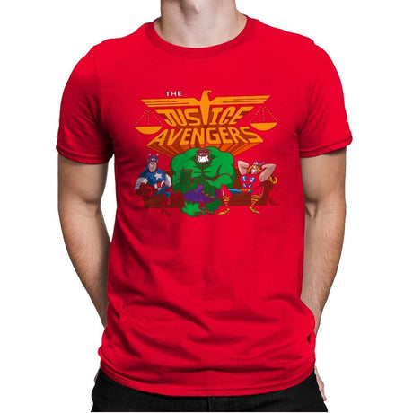 The Justvengers - Mens Premium T-Shirts RIPT Apparel Small / Red