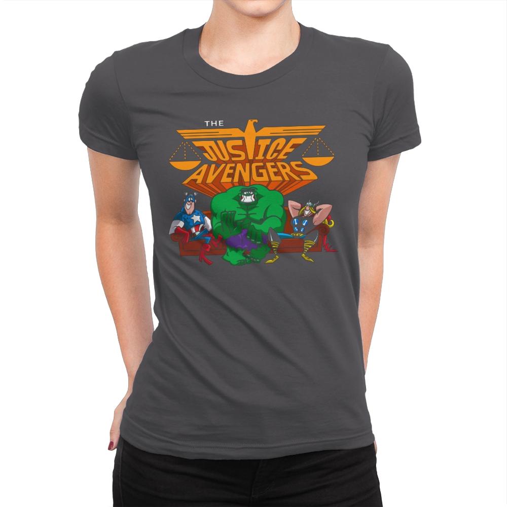 The Justvengers - Womens Premium T-Shirts RIPT Apparel Small / Heavy Metal