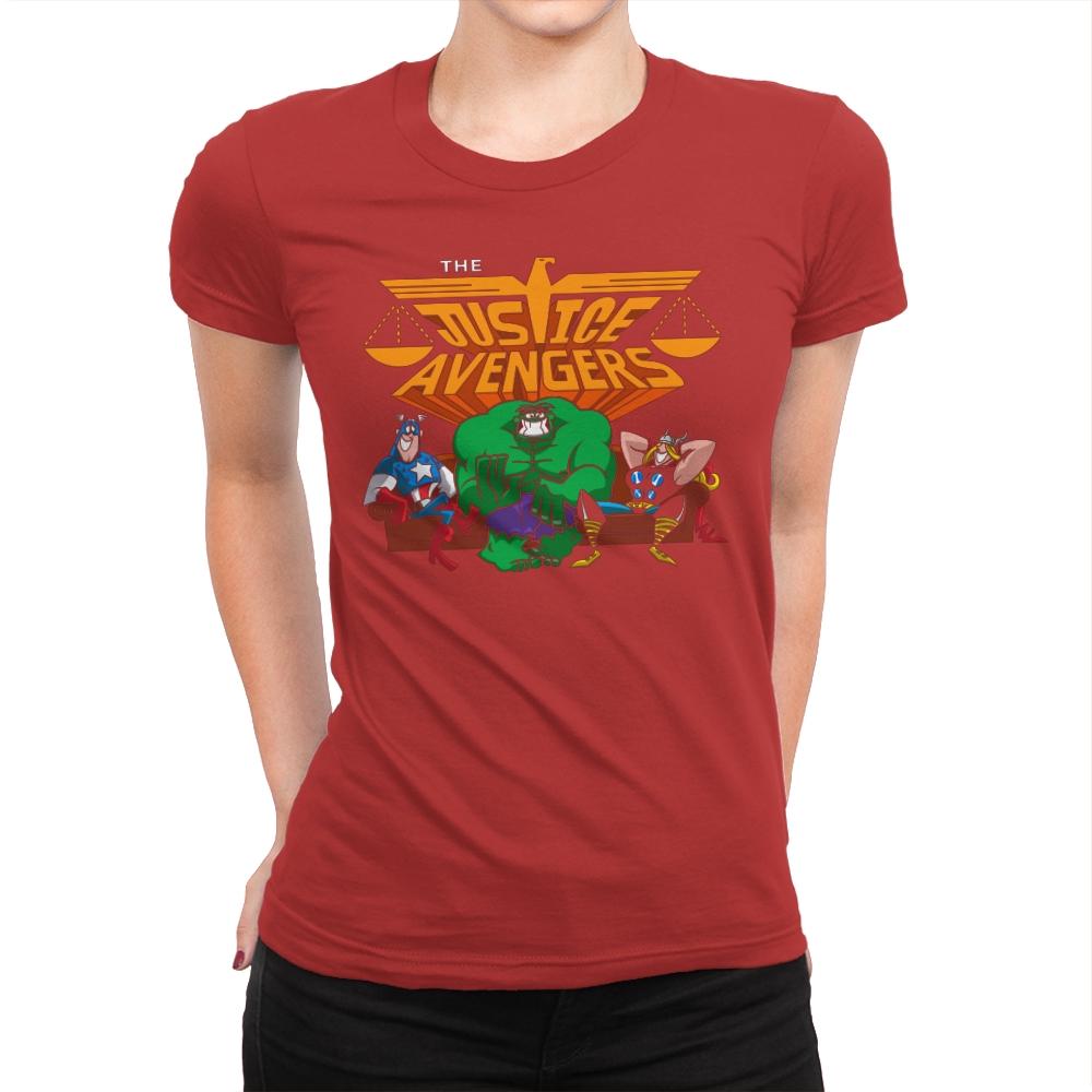 The Justvengers - Womens Premium T-Shirts RIPT Apparel Small / Red