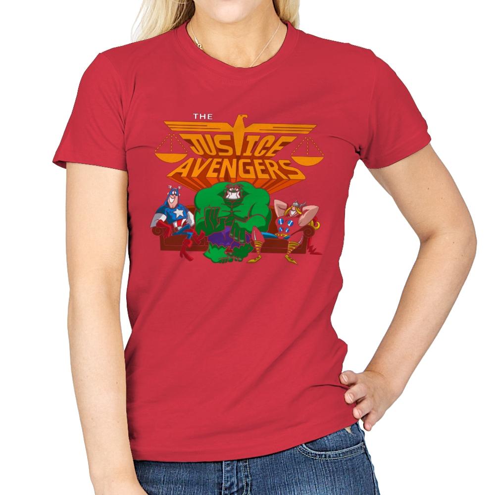 The Justvengers - Womens T-Shirts RIPT Apparel Small / Red