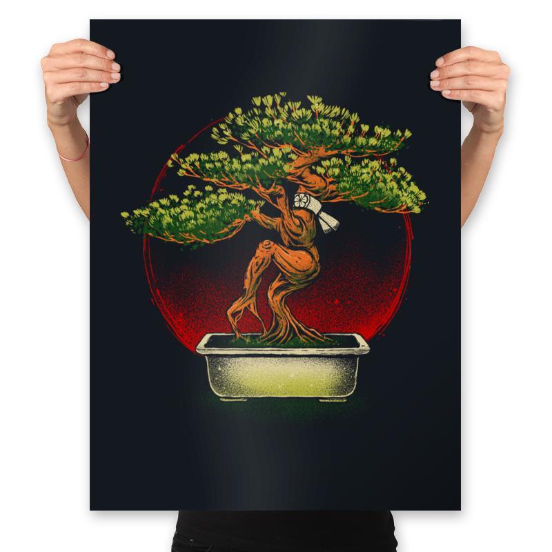 The Karate Bonsai - Prints Posters RIPT Apparel 18x24 / Black