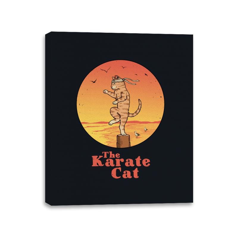 The Karate Cat - Canvas Wraps Canvas Wraps RIPT Apparel 11x14 / Black