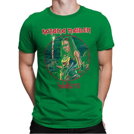 The Katana Maiden - Record Collector - Mens Premium T-Shirts RIPT Apparel Small / Kelly Green