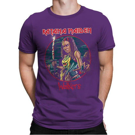 The Katana Maiden - Record Collector - Mens Premium T-Shirts RIPT Apparel Small / Purple Rush
