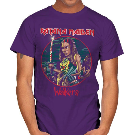 The Katana Maiden - Record Collector - Mens T-Shirts RIPT Apparel Small / Purple