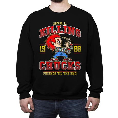 The Killing Chucks - Crew Neck Sweatshirt Crew Neck Sweatshirt RIPT Apparel