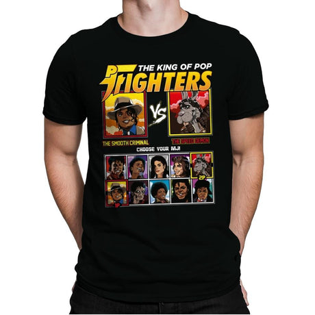 The King of Pop Fighters - Mens Premium T-Shirts RIPT Apparel Small / Black